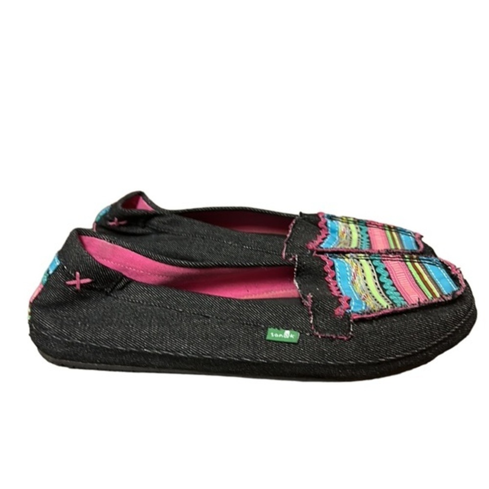 Sanuk Charcoal Gray Slip On Flats 10 - Picture 1 of 4